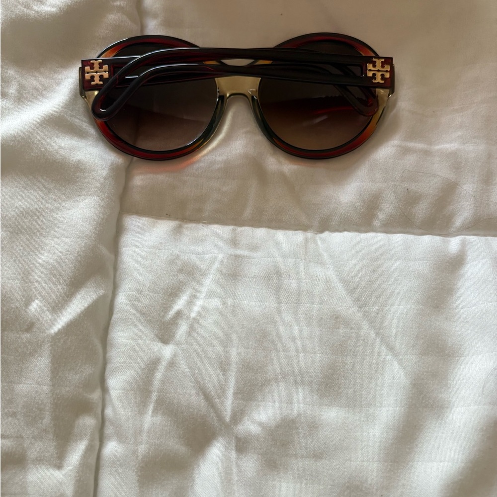 Tory Burch Red and Gold Sunglasses Accessories - Picture 2 of 4